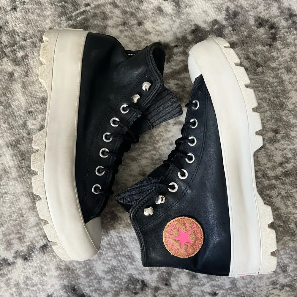 Converse Black Leather Gore-tex Hiker Hi Sneakers - Image 6