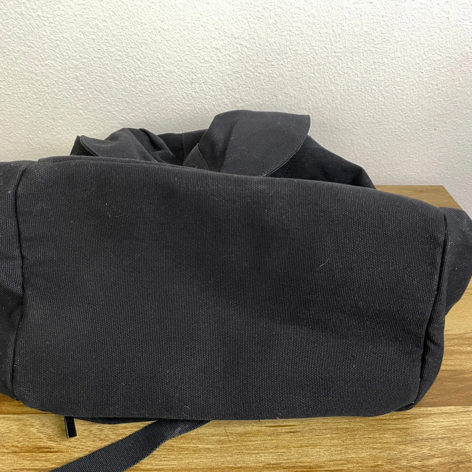 Beis The Rucksack Backpack Black Womens Canvas Pockets Shoulder Straps EUC - Image 10