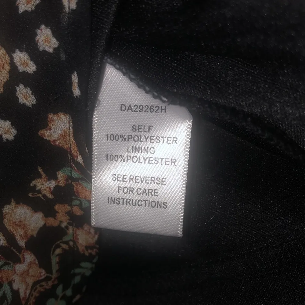 Aakaa Size S Floral Tassel Tie Neck Mini Babydoll Boho Dress - Image 10