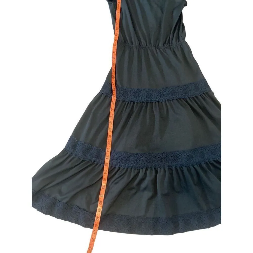 Vintage Toni Todd Lace Maxi Dress Cocktail Formal Wedding Black - Image 10