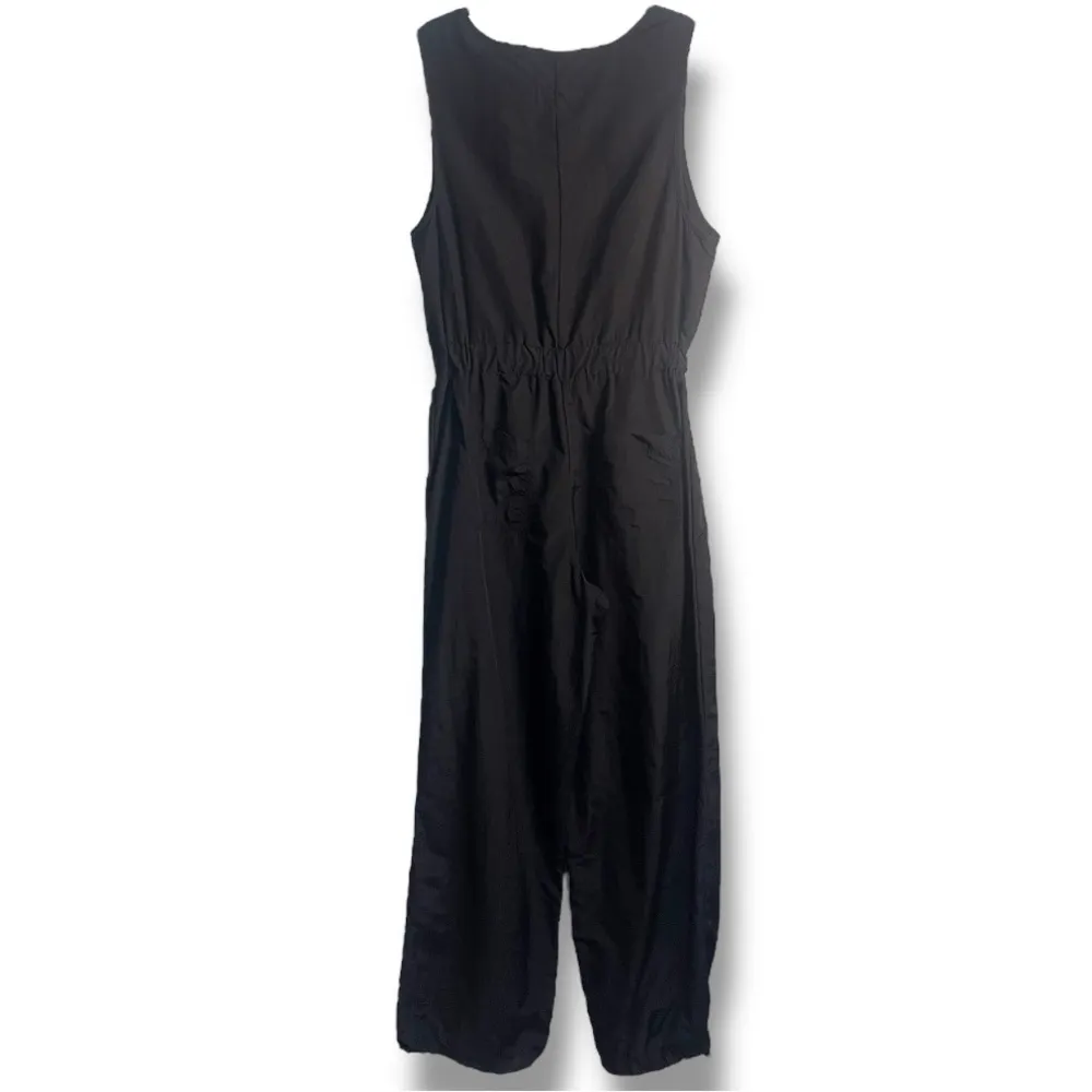 Madden NYC Black Sleeveless Jumpsuit Size Small 100% Nylon 4 Pockets! - Image 4