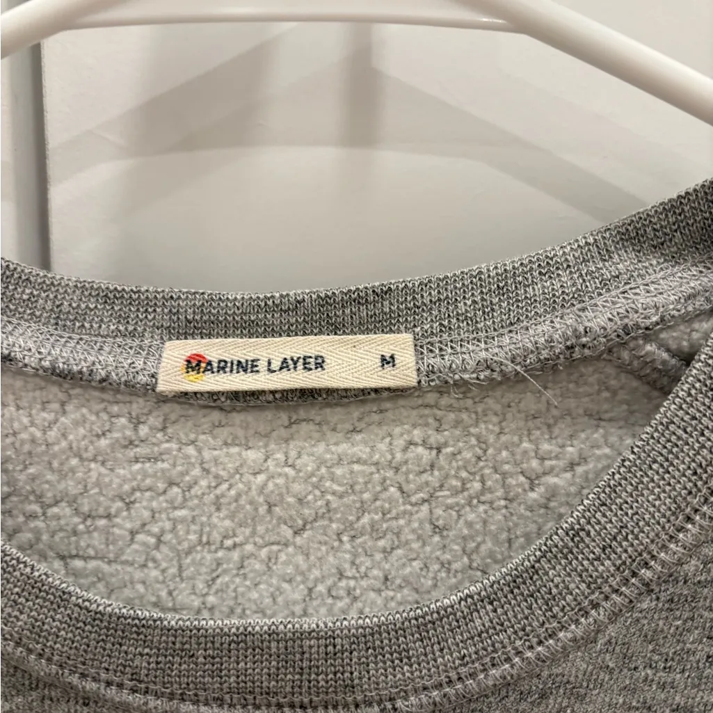 Marine Layer Heather Gray Crewneck Sweater - Image 4