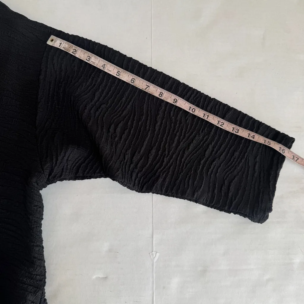 DRESS TO KILL By Jane Mohr Black lagenlook Lantern Shape crinkle tunic top O/S Size undefined - Image 13