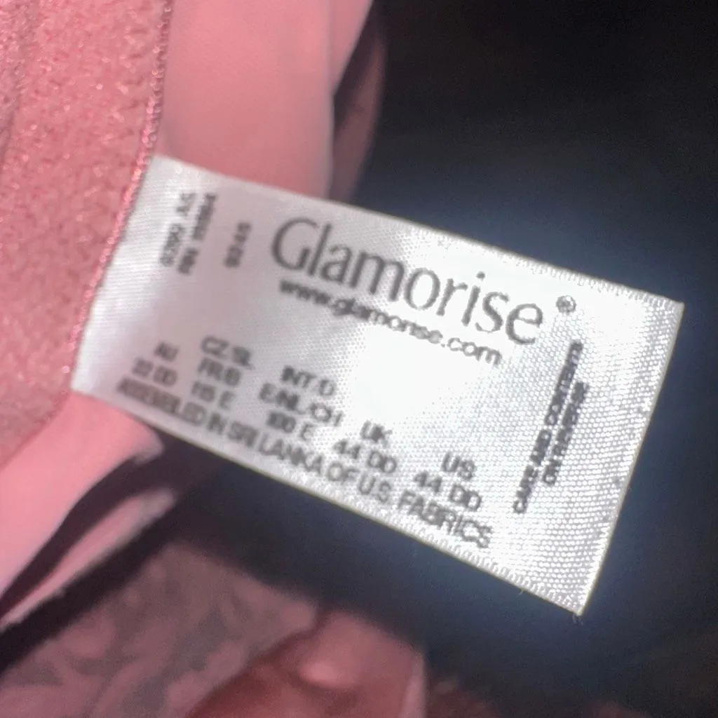 Glamorise pink Front Closure full figure 44DD Lacy sexy Bra Tan Size undefined - Image 3