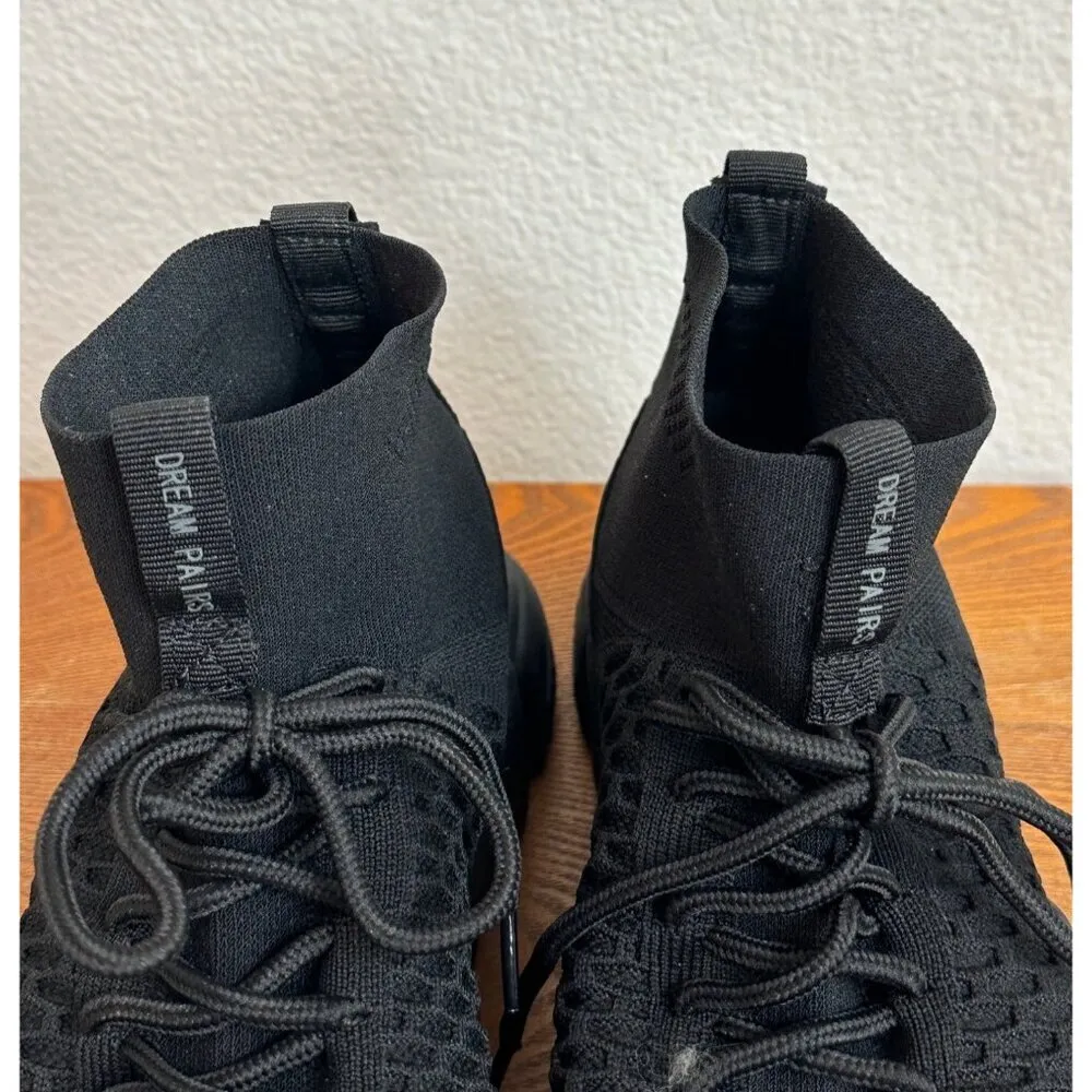 Women's Unbranded Stretch Pull On Ankle Boots Black Size 9W Sku 2719 - Image 5