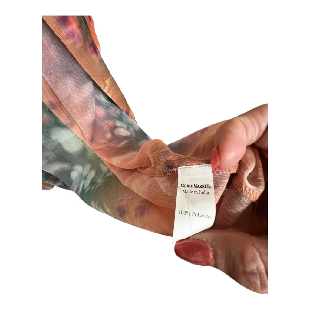 Cost Plus World Market Multicolor Sheer Kimono Orange Size undefined - Image 3