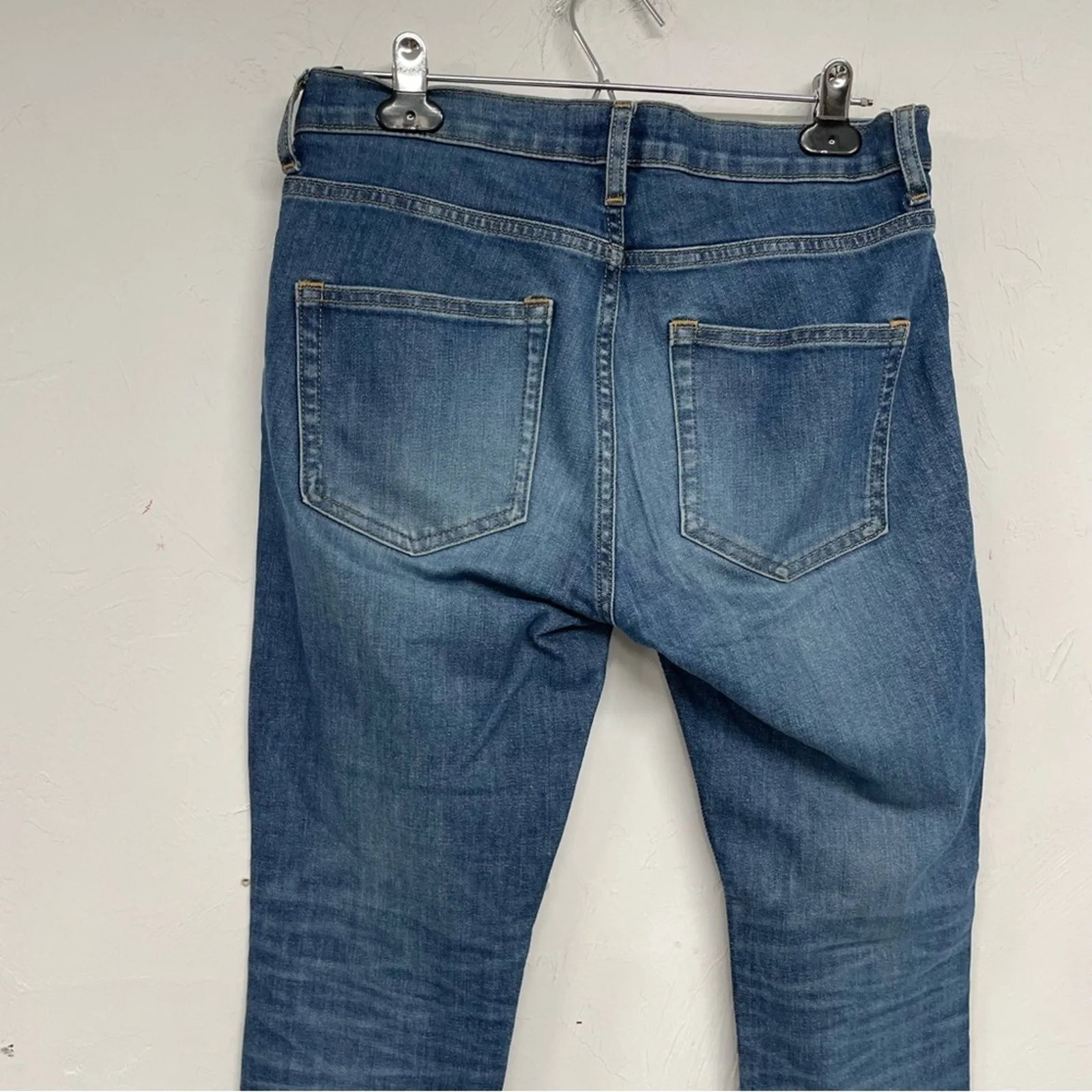 Everlane Medium Wash Mid Rise Skinny Jeans Womens 27 Blue Zip Fly Casual Classic - Image 5