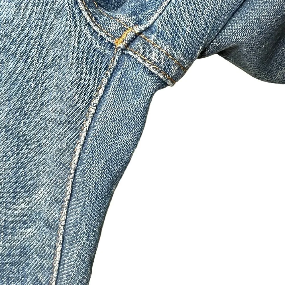 Madewell Classic Straight Jeans Novello Wash Distressed Women’s Size 24 - Image 8