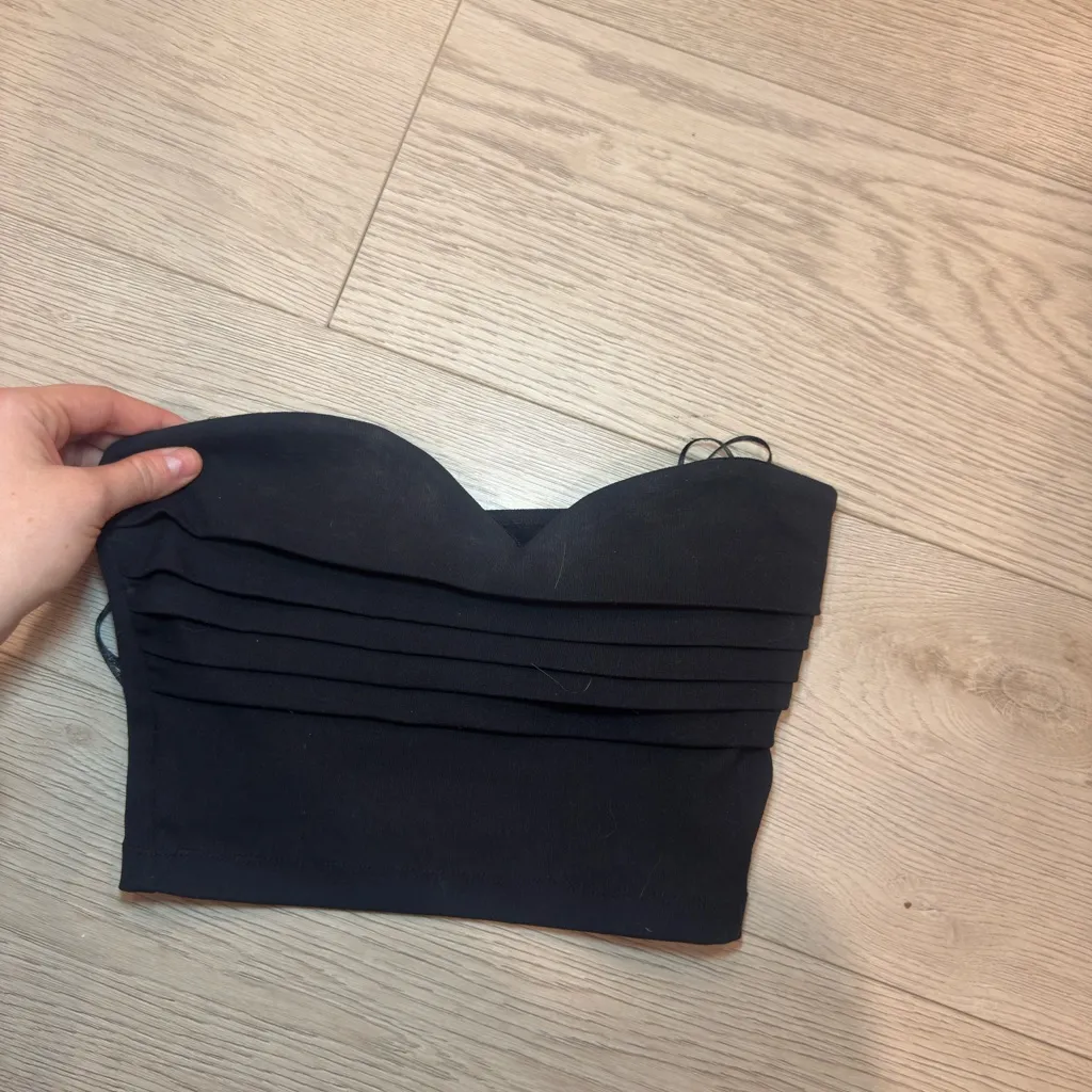 Zara Strapless Crop Top S - Image 2