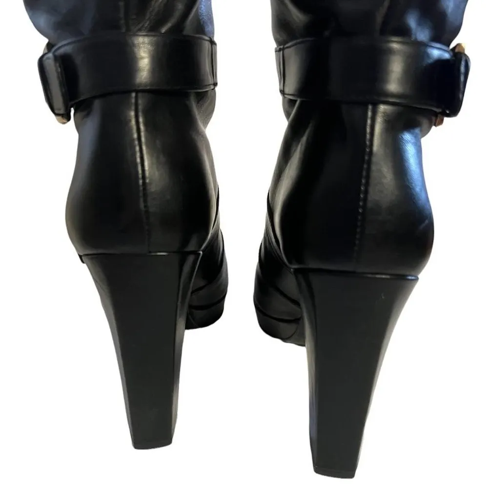 Stuart Weitzman black leather knee high boot - Image 2