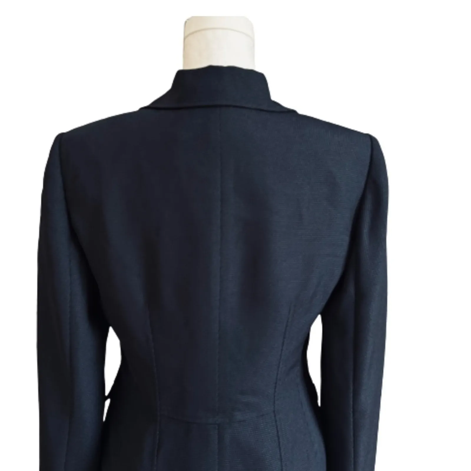 Jones New York Suits Blazer Jacket Women Navy Blue Button Front Career Size 6 - Image 6
