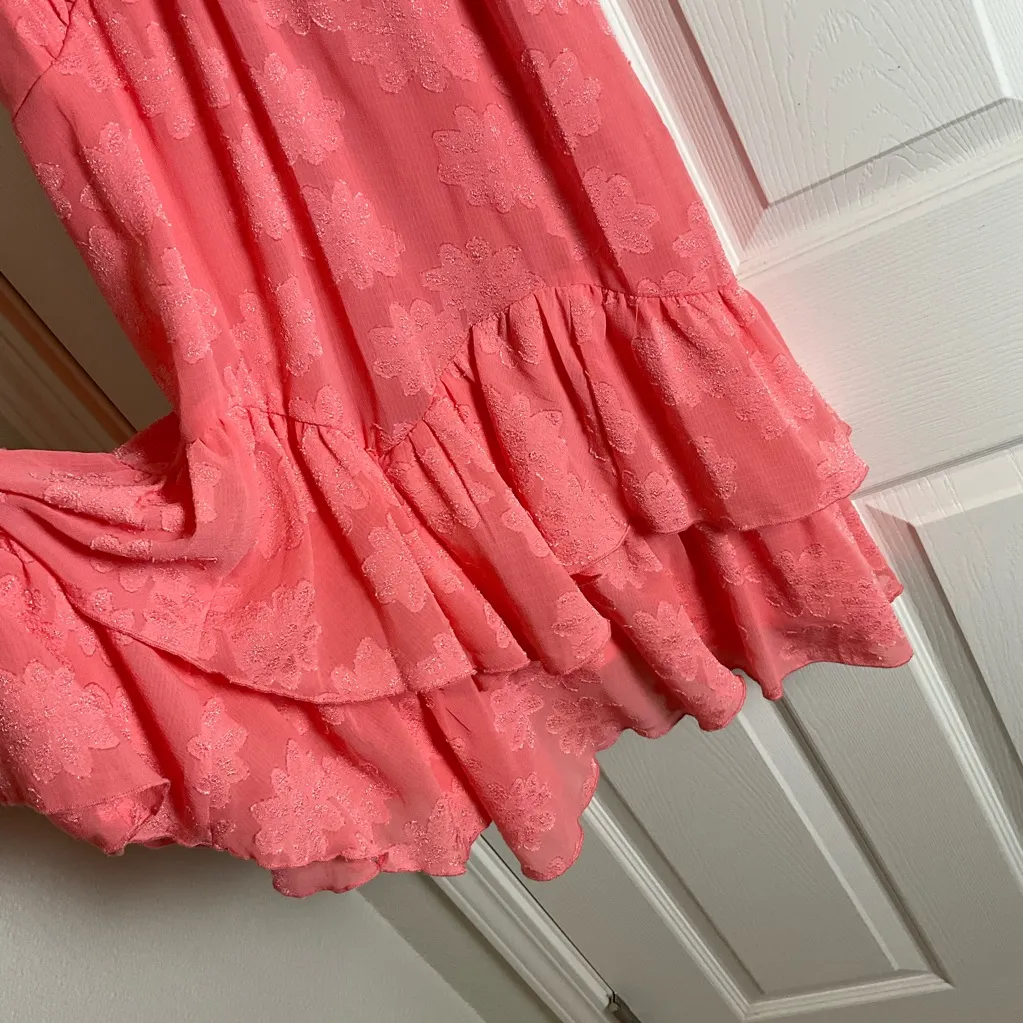 Women's Triangle Cup Tiered Mini Skater Dress - Wild Fable Pink Size large - Image 5