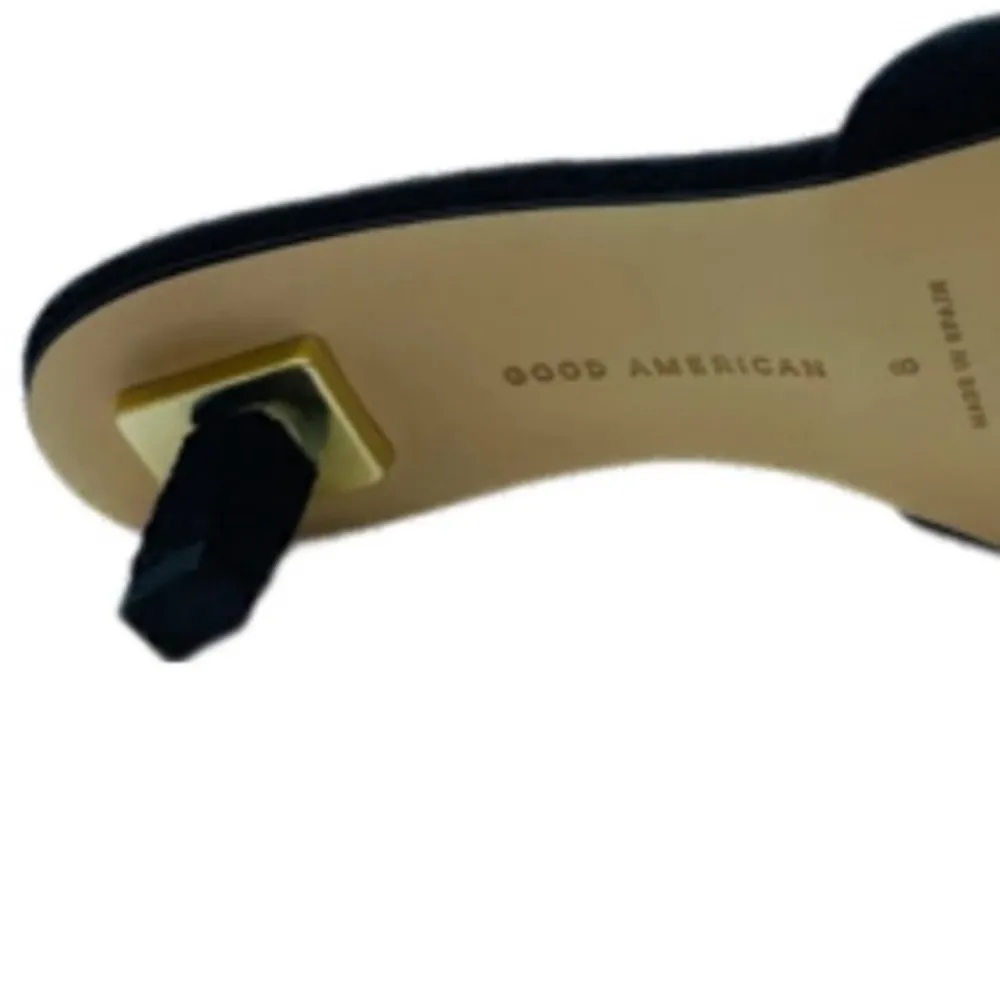 GOOD AMERICAN Women’s Terry Kickstand Low Heel Slide Sandals in Black NEW Size 7 - Image 13