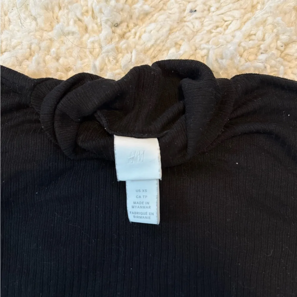 H&M Black Long Sleeve Turtleneck Tee - Image 3