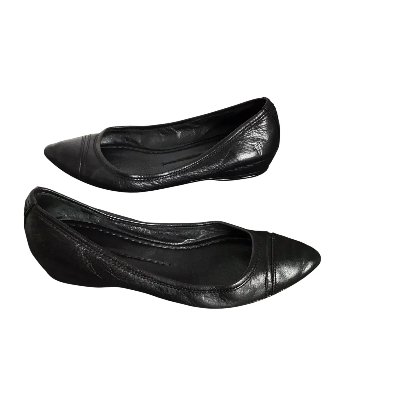 Frye Shoes Woman‎ 8 M Brown Leather Ballet Flats Slip On Pointed Boho Capsule - Image 2