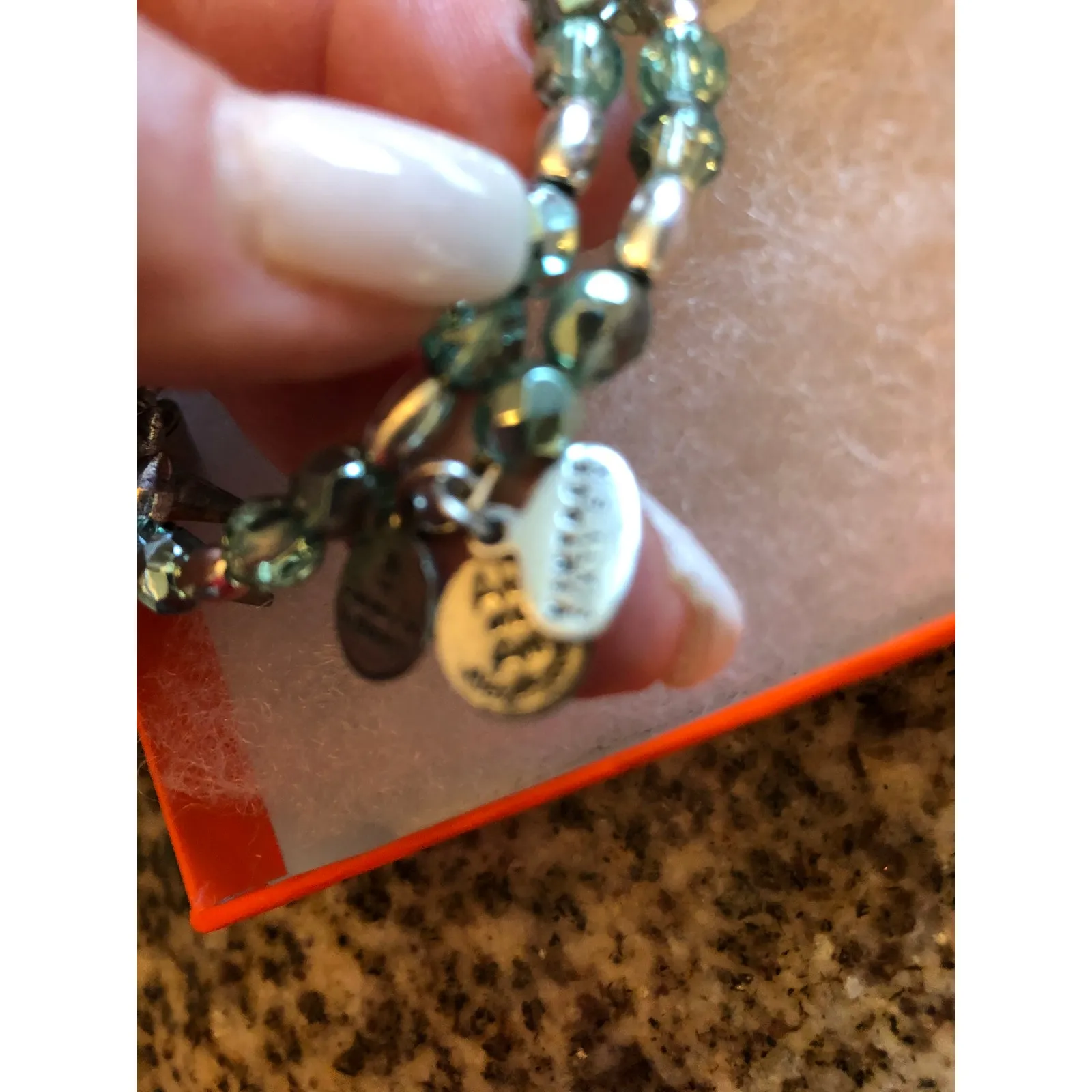 NWT Alex and Ani Rock and Raw Wrap teal Bracelet Spiked Retired $68 - Image 3
