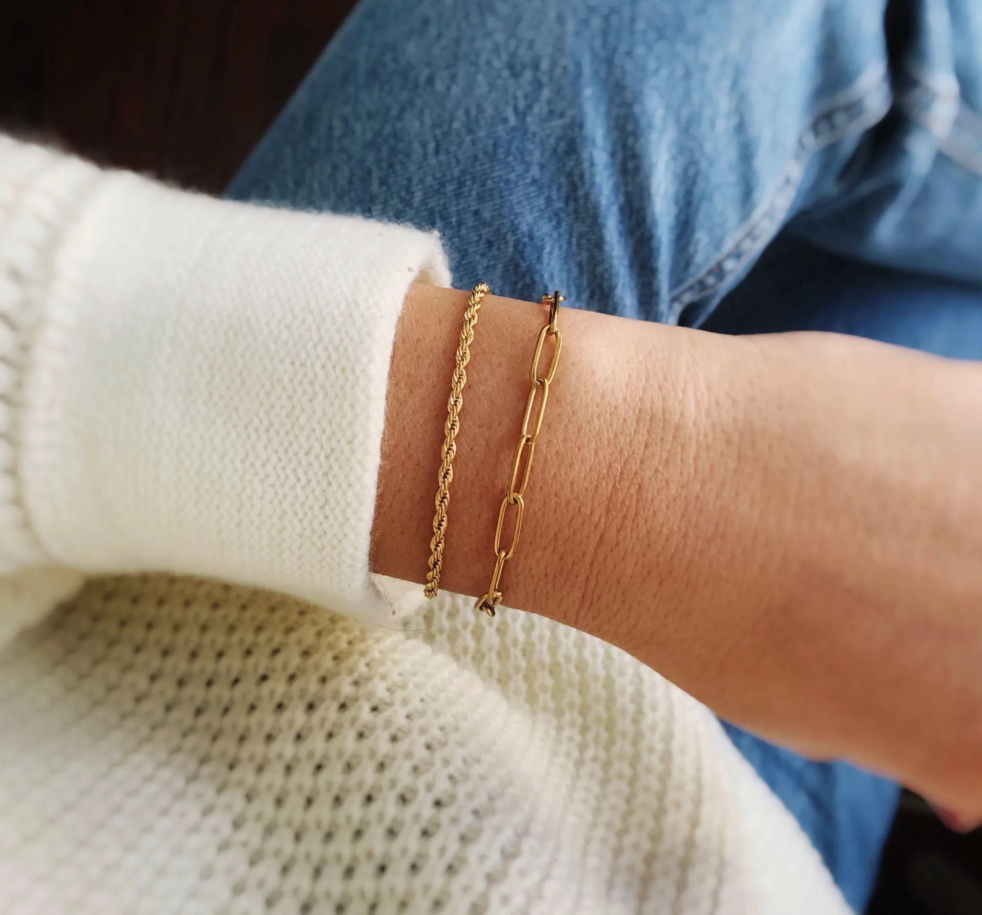 Boutique Gold Stacking Bracelets  - Image 2