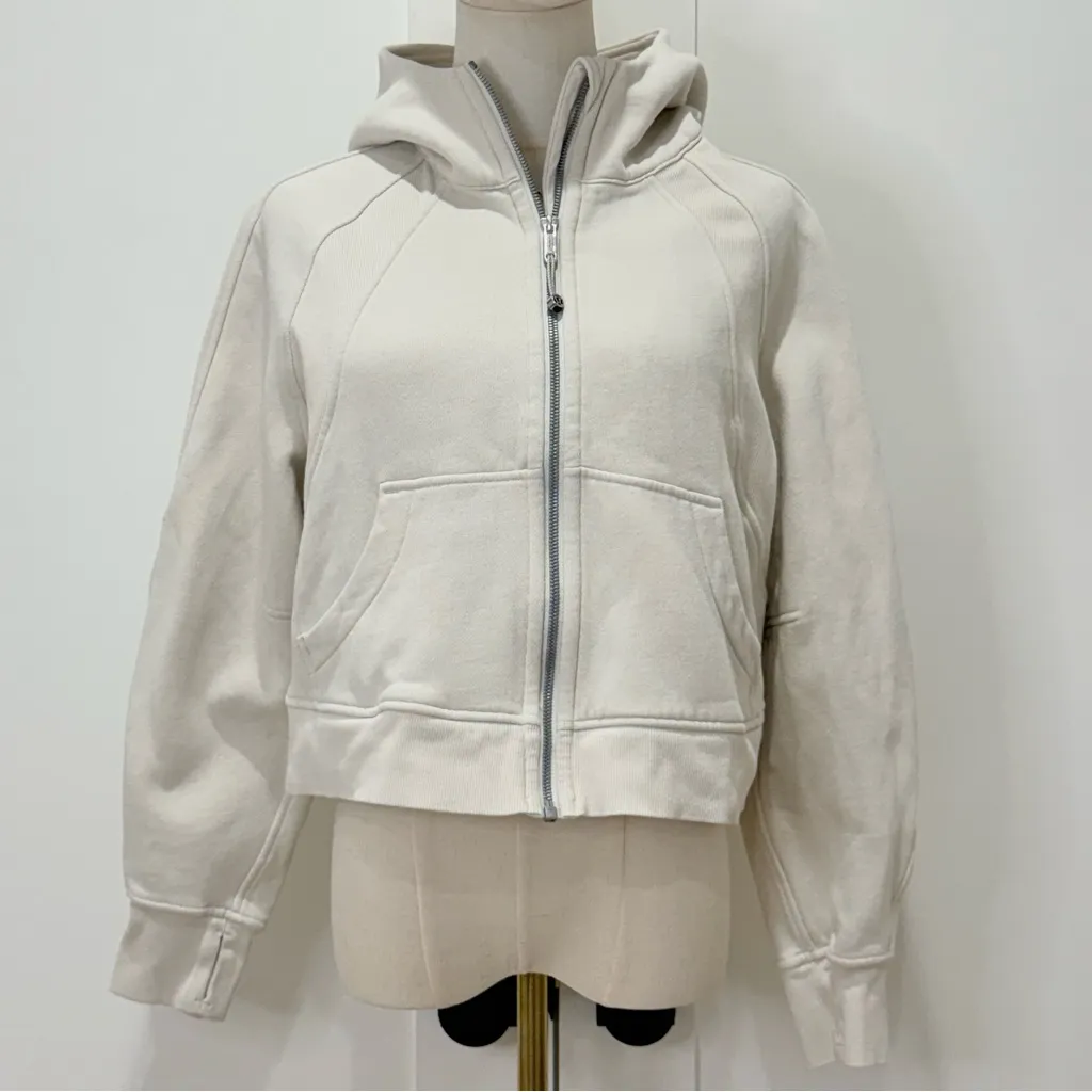 Lululemon Scuba Oversized Full-Zip Hoodie XS Small Mojave Tan Lounge Athleisure - Image 6