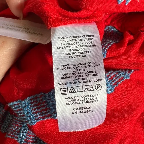 Loft  red and blue Aztec pattern skirt‎ size S - Image 3