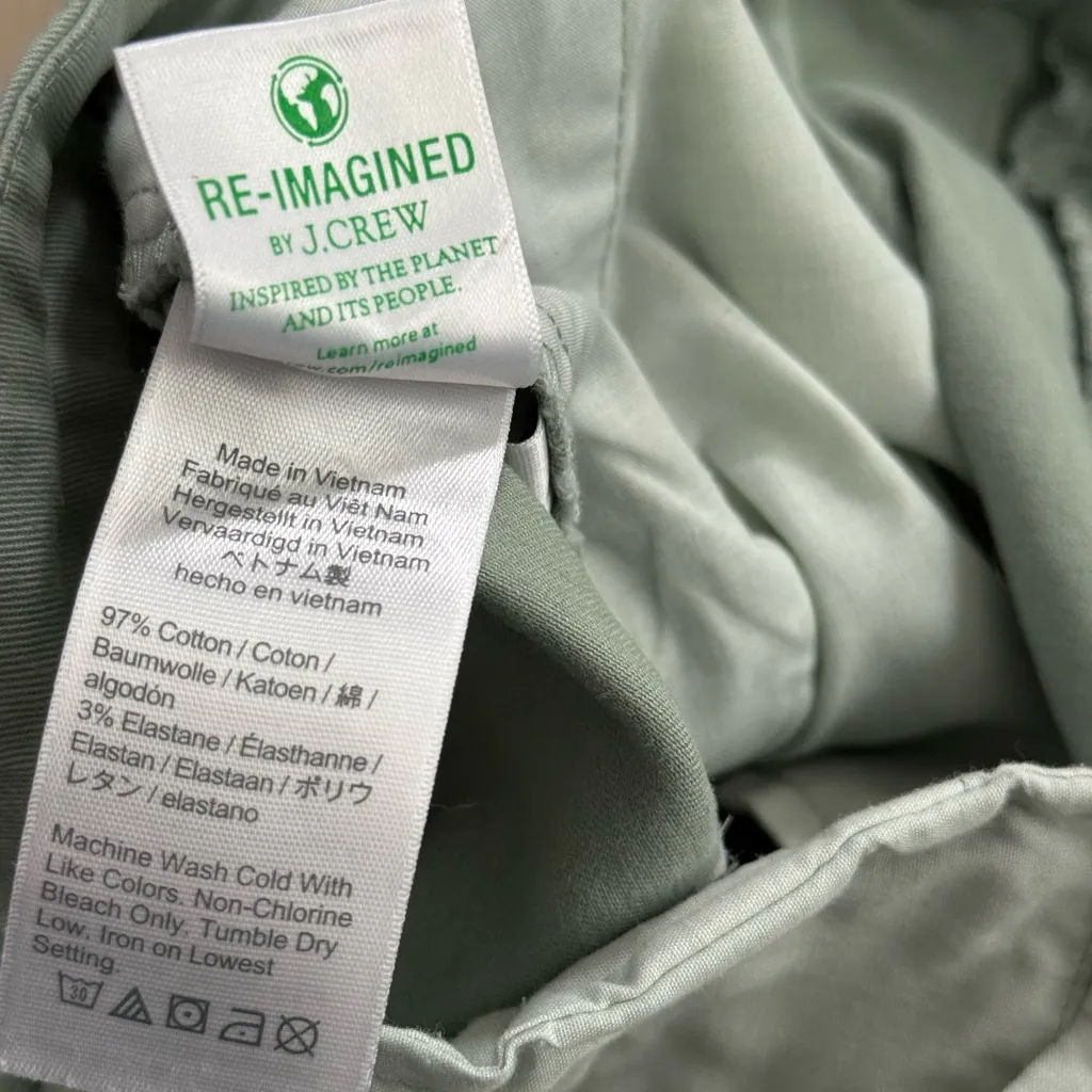 J. Crew Wide Leg Pleated Capeside Chino Pants | Light Sage Green | 4 - Image 6