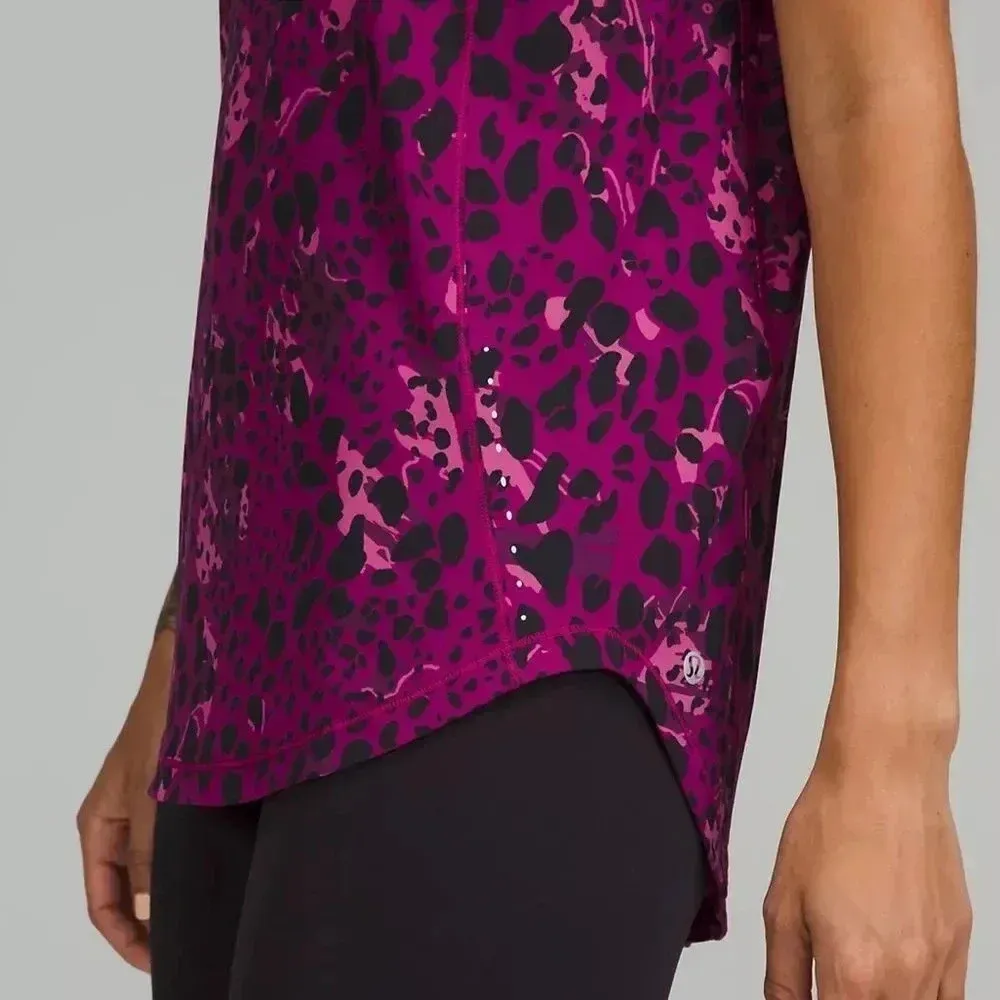Lululemon Sculpt Tank Top Size 2 Cheetah Camo Magenta Purple Multi/Magenta - Image 9