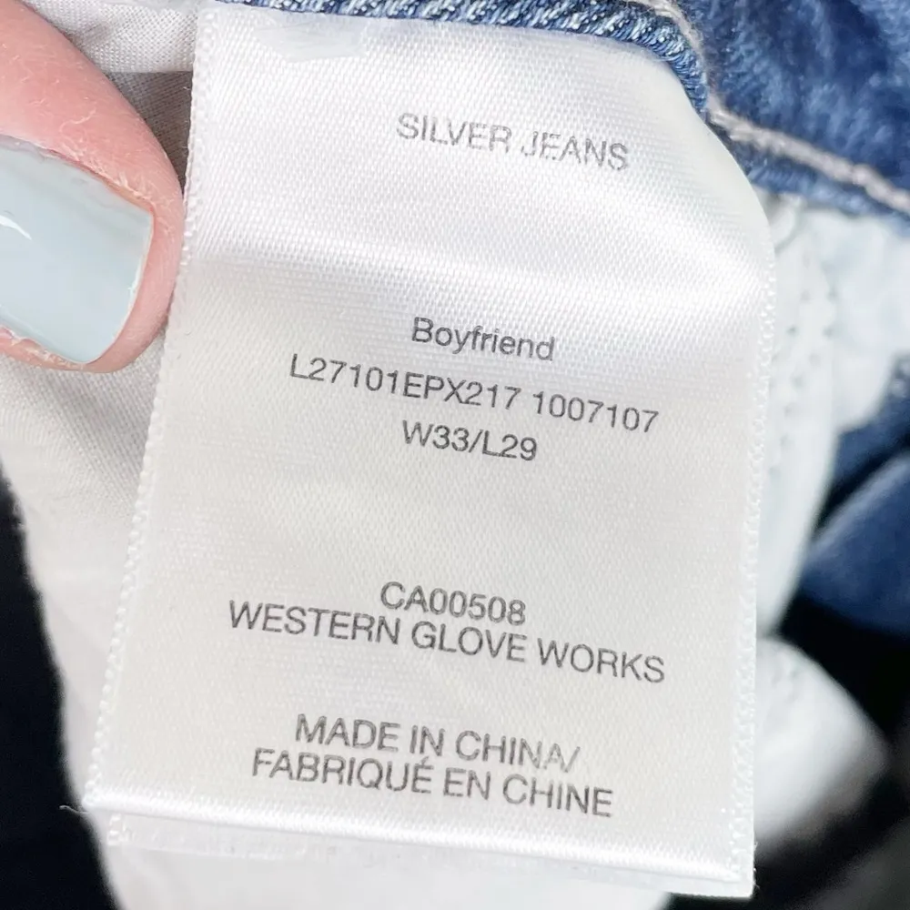 Silver Jeans Women's Boyfriend Mid Rise Slim Leg Denim Jeans Size W33 L29 - Image 5