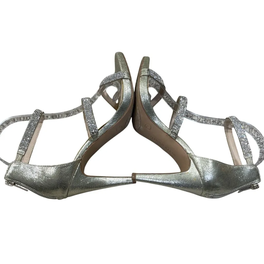 Kelly & Katie Courtnee Gold Rhinestone Sandal Strappy Size 7 High Heel - Image 6