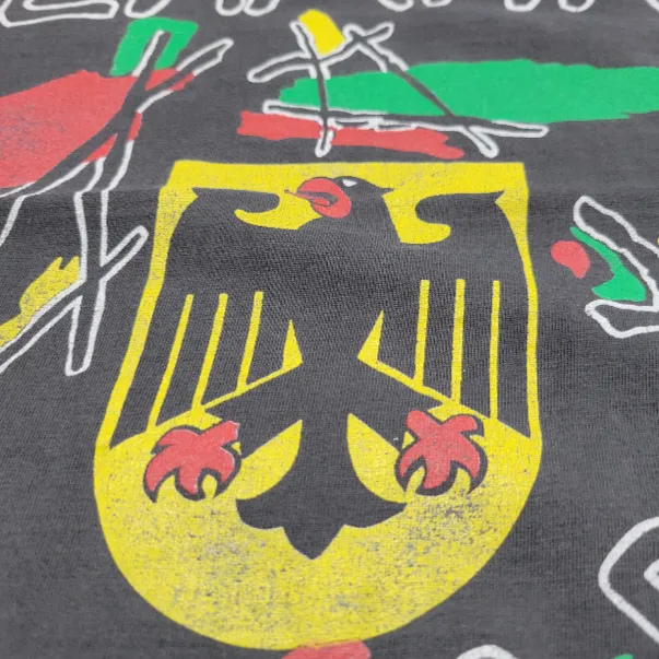 Vintage Germany Shirt Size XL Deutschland Germany Shirt Graphic Tee Faded Ripped Torn Unisex Black - Image 6