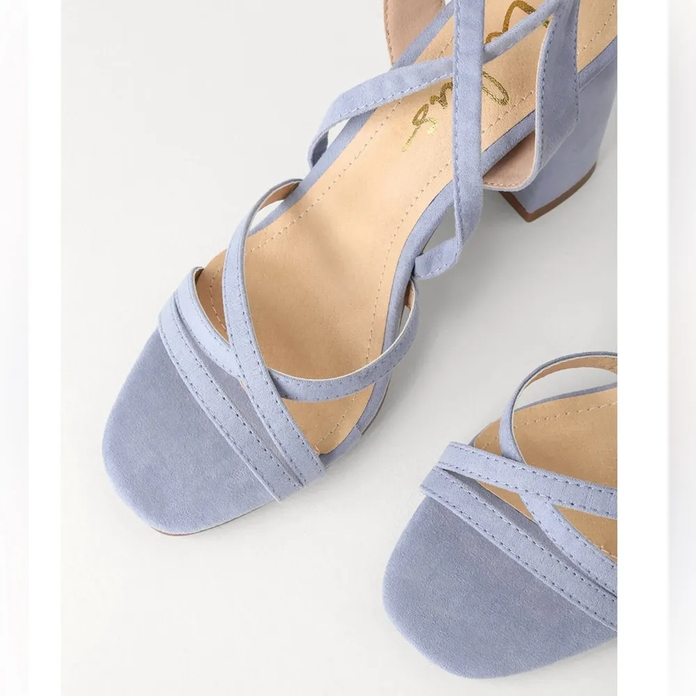 Lulu's Light Blue Strappy Heels - Image 9