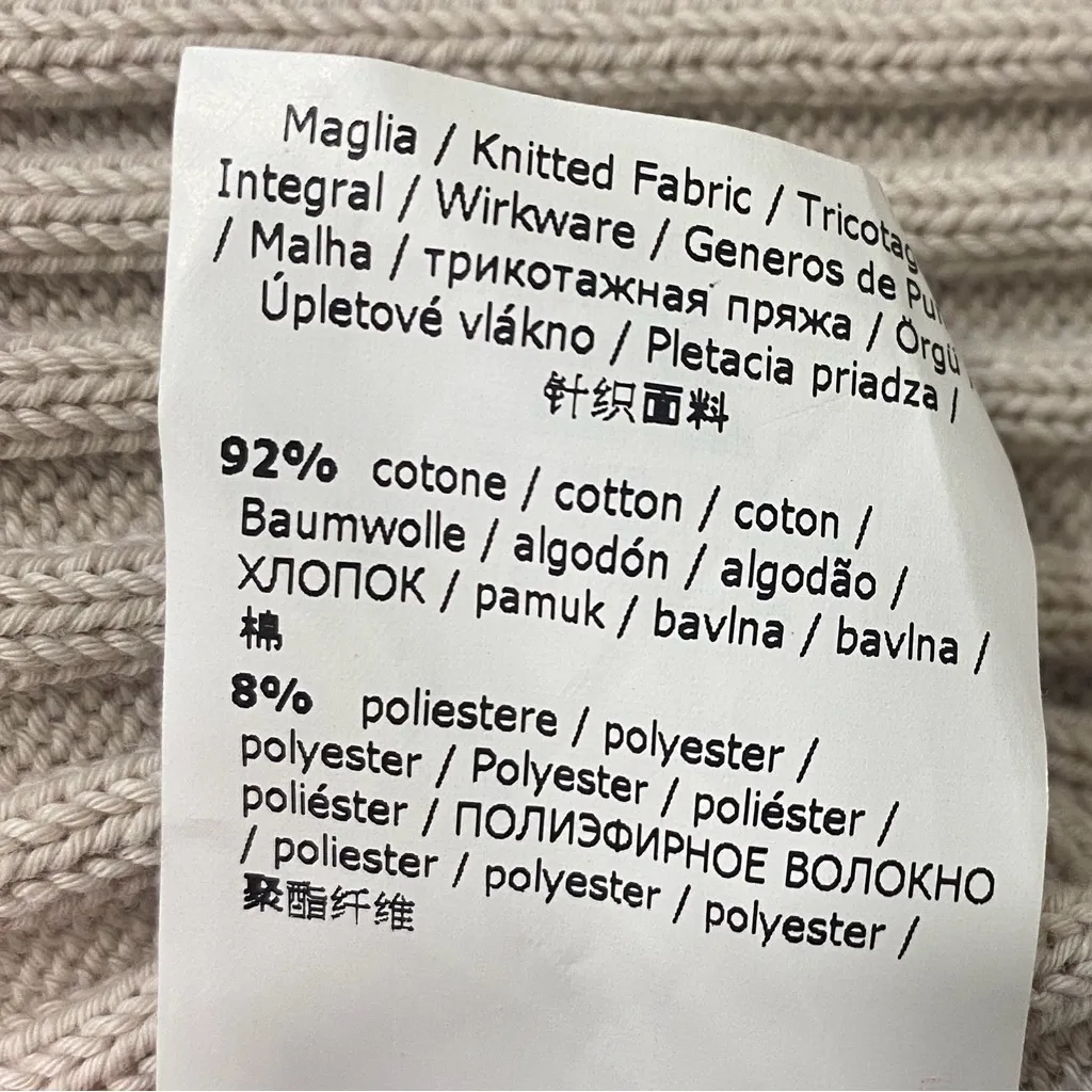 🌟MAX MARA🌟 LEISURE COTTON RIBBED LONG BELTED CARDIGAN BEIGE SZ L - Image 6