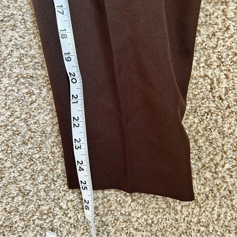 🦋 NWT Briggs New York Brown High Waisted Trousers 14 Petite 14P - Image 8