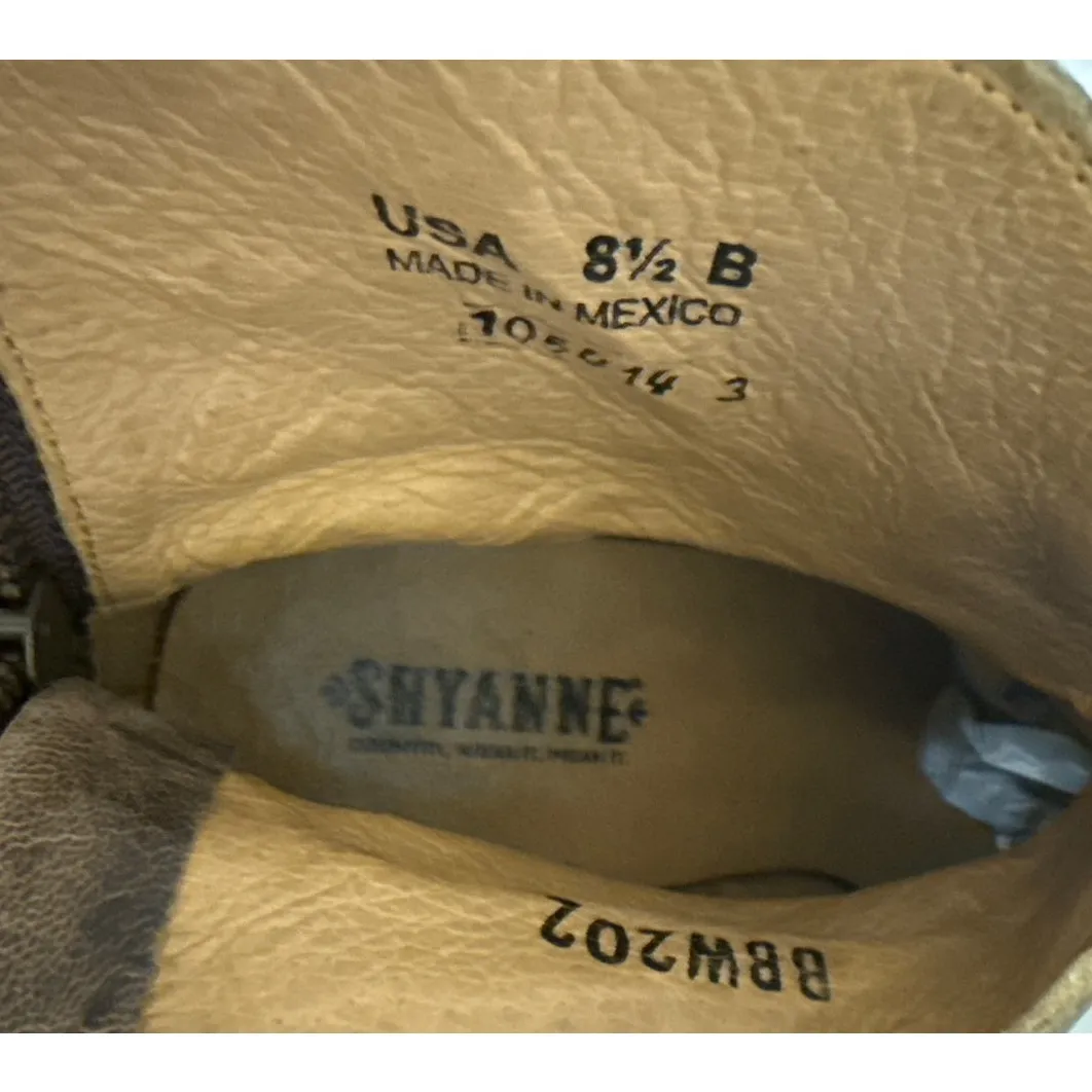 Shyanne Boots Brown Leather Studded Country Western Cowboy Ankle Booties 8.5 - Image 7