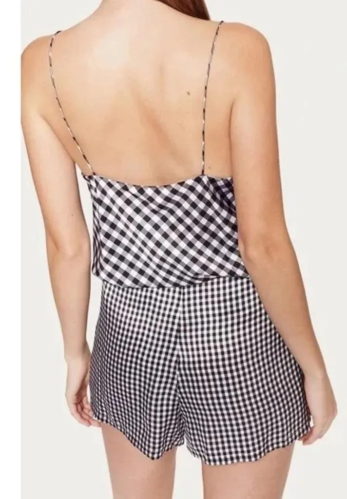 Cami NYC Matilda Silk Short in Black Mini Gingham NWT - Image 3