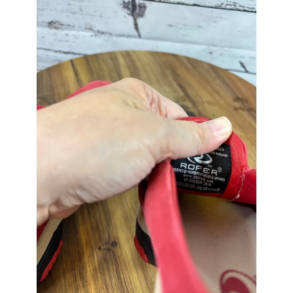 Women's Roper Red Suede Mules & Clogs Size 6 - Image 6