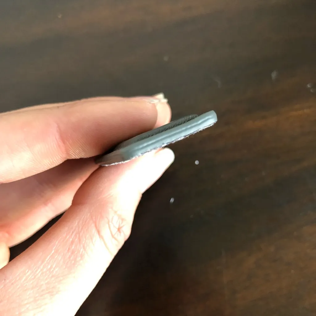 COACH Grey Leather Key Fob Bag Charm Keychain Gold Chain Hang Tag - Image 5