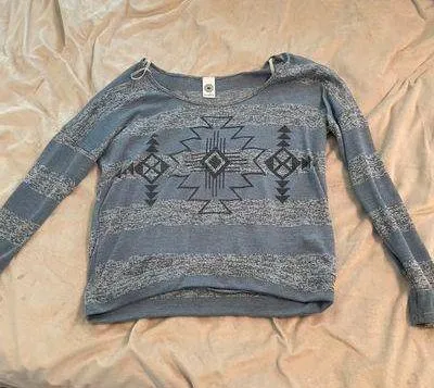 Twinkle Striped Aztec Crop Top Multi - Image 5