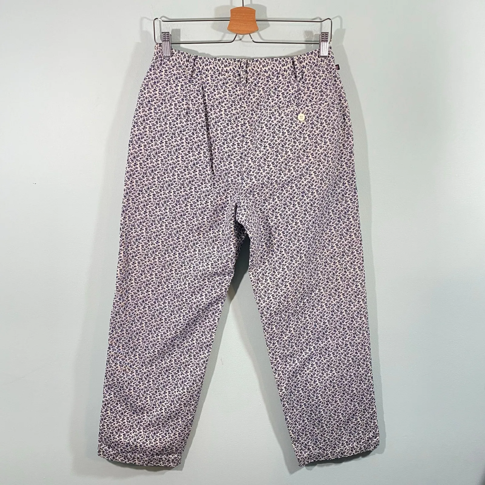 Vintage Polo Jeans Ralph Lauren Women Mini Floral Straight Leg Pants Size 8 - Image 6