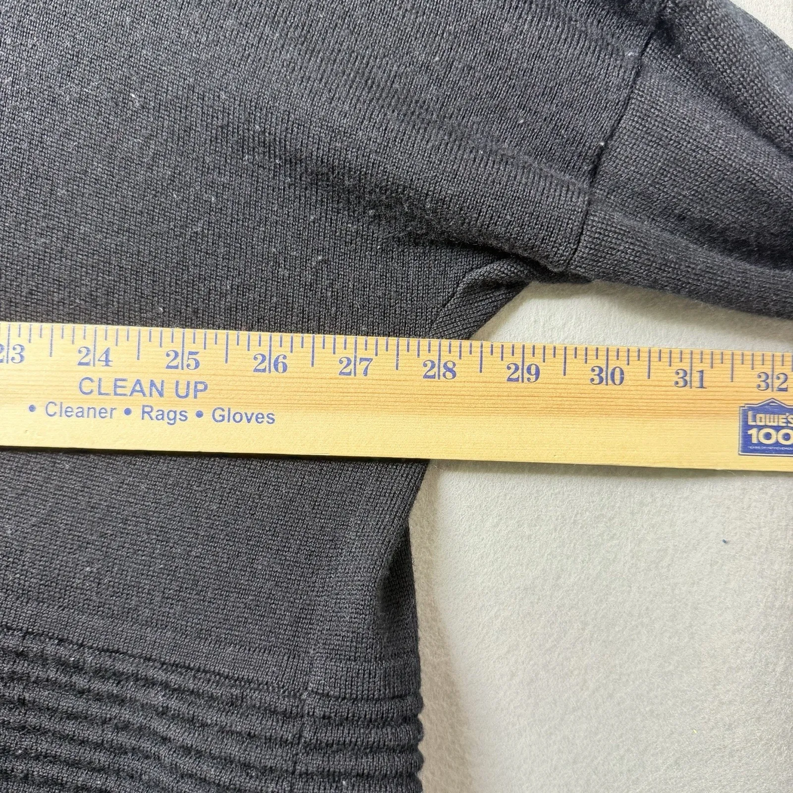 Lululemon Sit In Lotus Wrap II Sweater Cardigan Womens Size 12 Black Merino Wool - Image 12