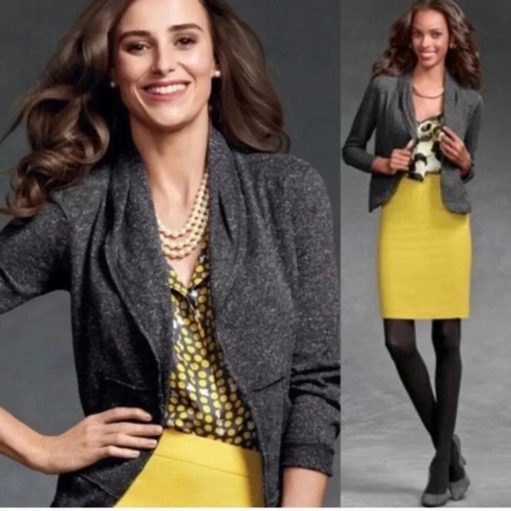 CAbi Style‎ 170 Fleck Heather Gray Cardigan Blazer - Image 2