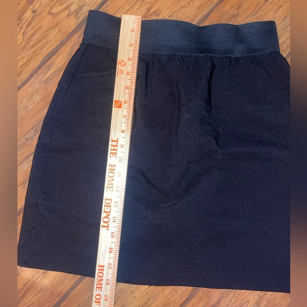 Dots Black mini skirt with thick elastic waistband and zippered in the back Y2K Size M - Image 5