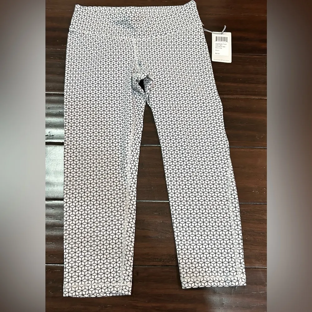 Crane & Lion DwellStudio Facet Capri Tight 3/4 length Size 4 Leggings $90 White - Image 5