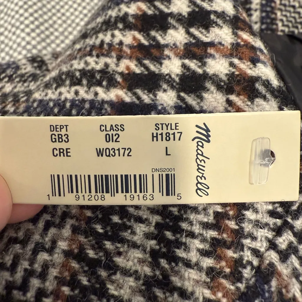 Madewell Plaid Goodwin Oversized Topcoat size L - Image 9