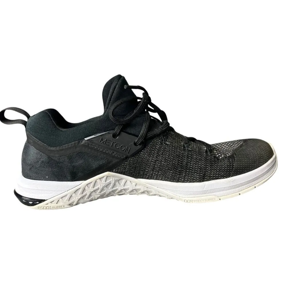 Nike Women's 11.5 Metcon Flyknit‎ Sneaker Gray Black Athletic Lifting Crossfit - Image 7