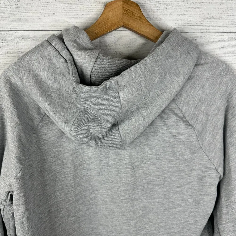 Gymshark Womens size Medium Fleece Training Cropped Hoodie Gray - Image 5