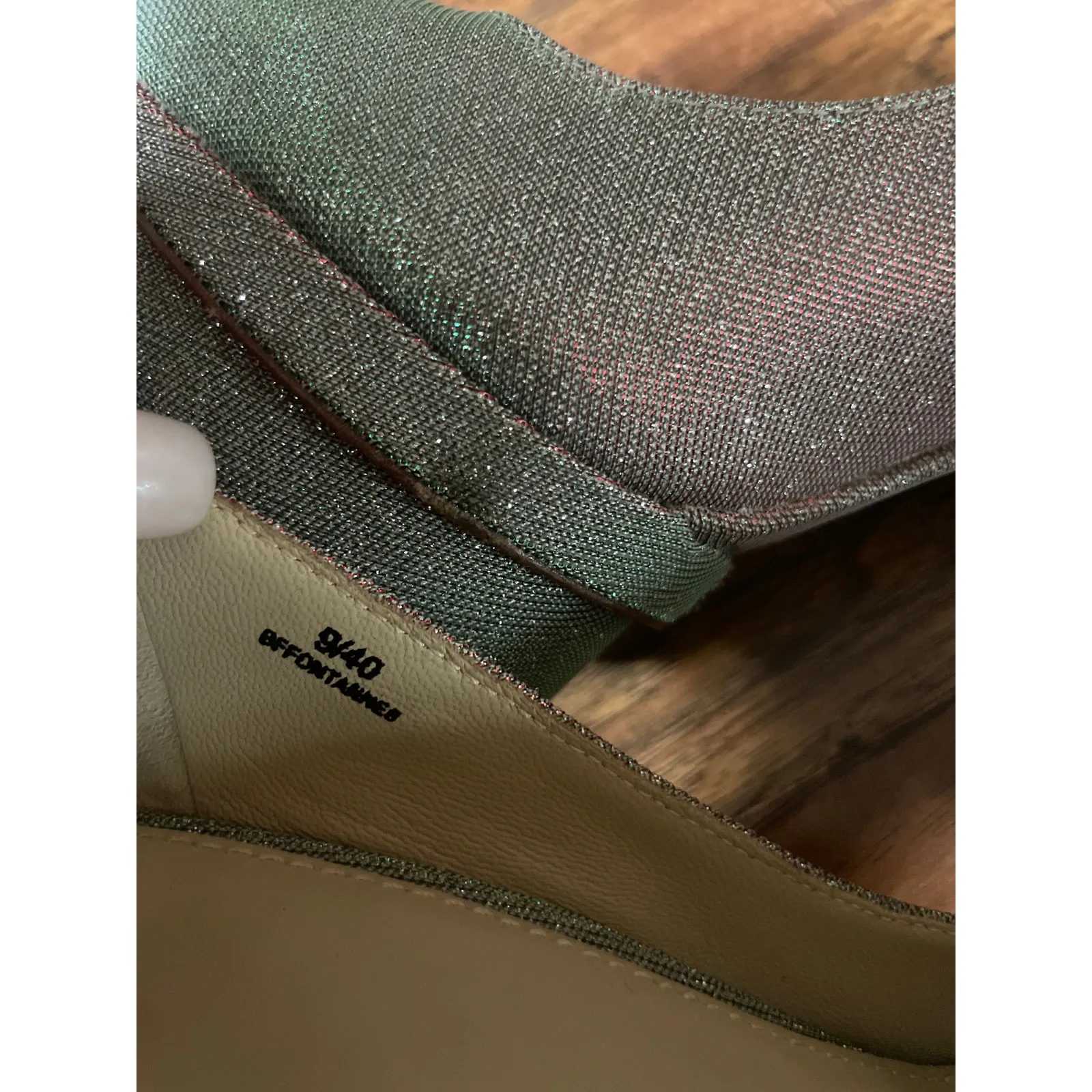 BRIAN ATWOOD Iridescent Shimmer Heels Stiletto Shoes Pump Size 9 Platform - Image 5