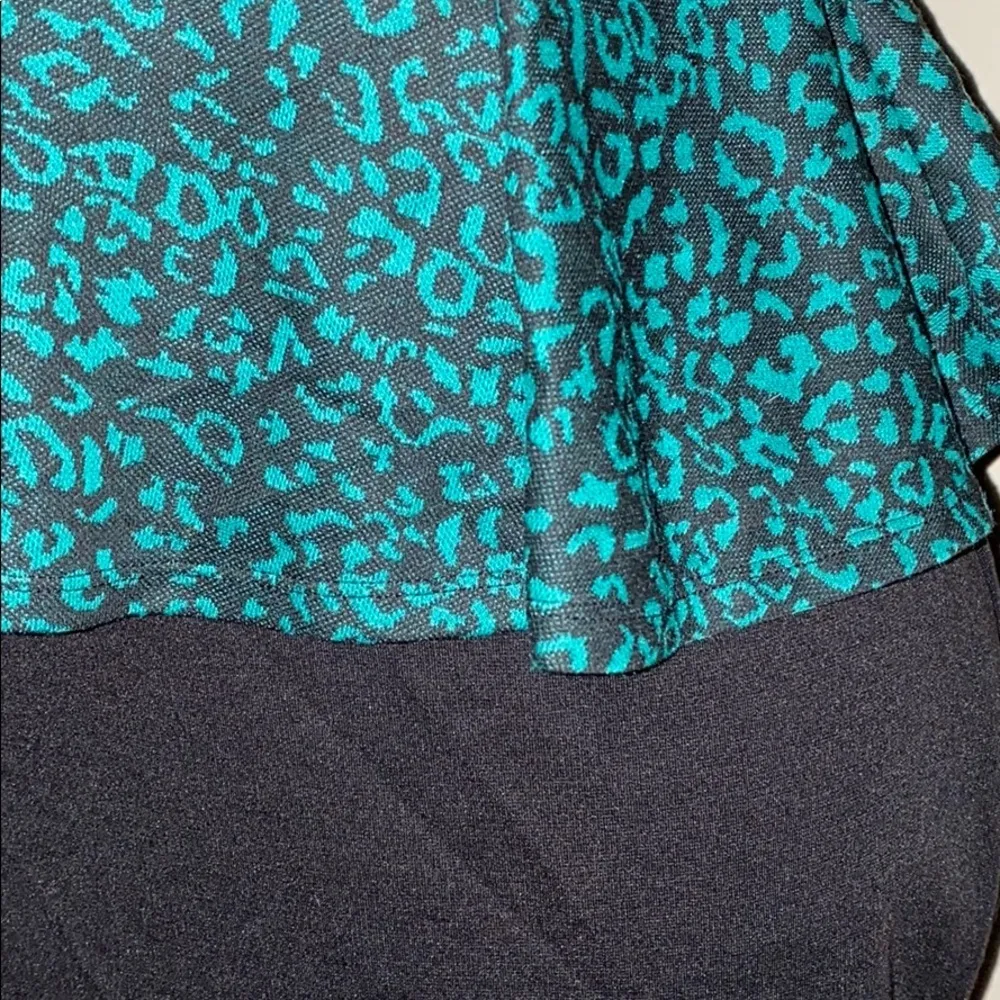 Iz Byer leopard print black teal peplum dress NWT - Image 6