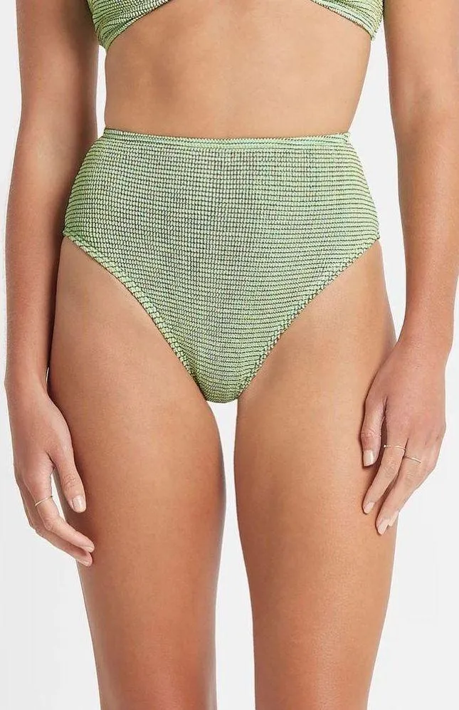 Bound by Bond-Eye Sonny Crop and Palmer Brief Bikini Set in Green Mint Lurex - Image 6