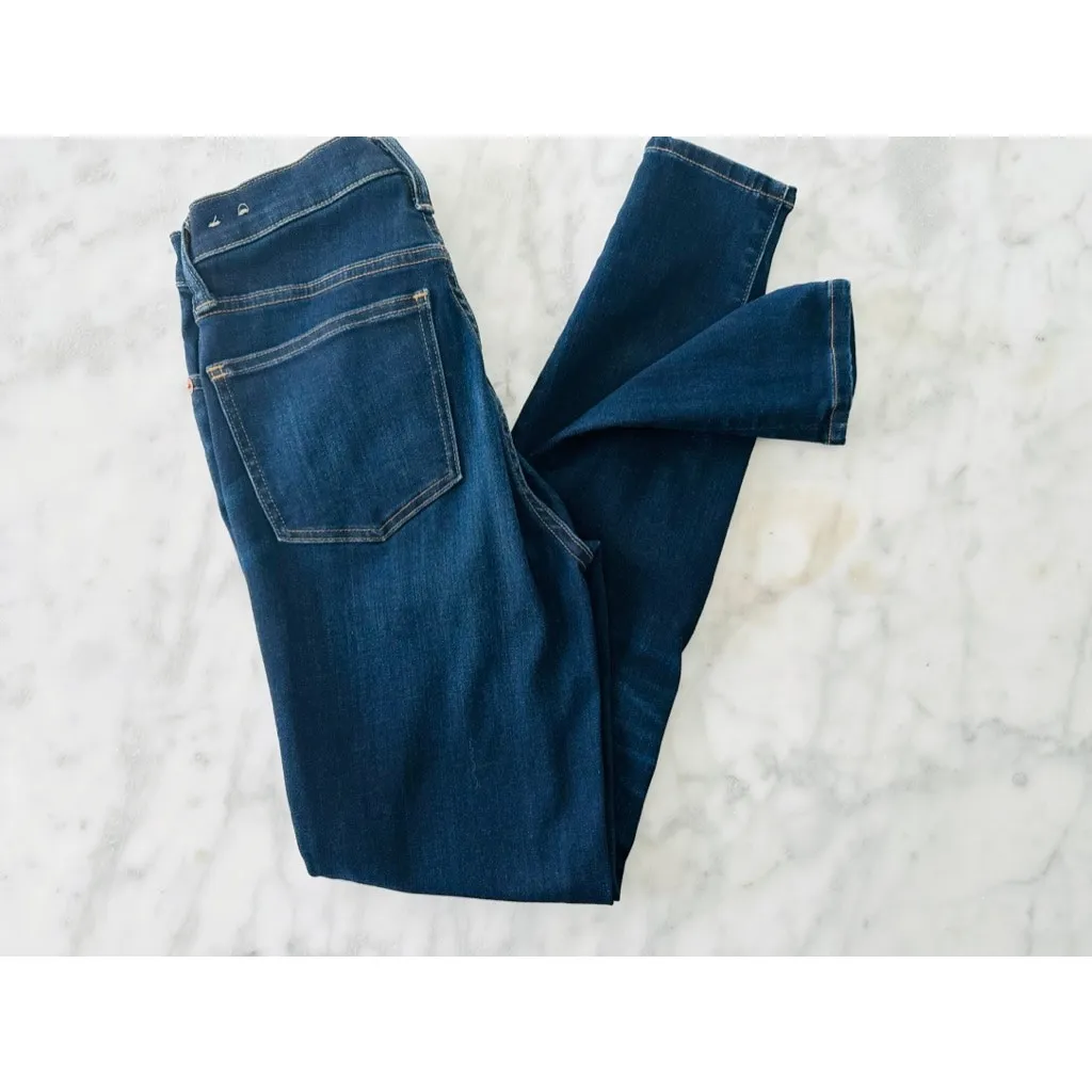 Madewell 9" High Rise Skinny Jeans 26 Dark Wash Denim 5 Pocket - Image 2