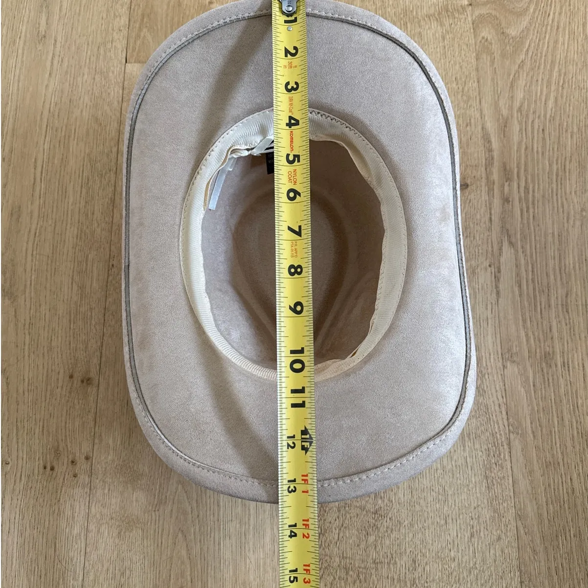 No Brand Western Cowgirl Hat with Concho Band One Size Beige Blue - Image 5