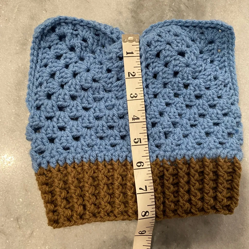 Handmade Crochet Cat Animal Ear Beanie Hat Cozy Ribbed Brim Stretch Winter Hat - Image 8